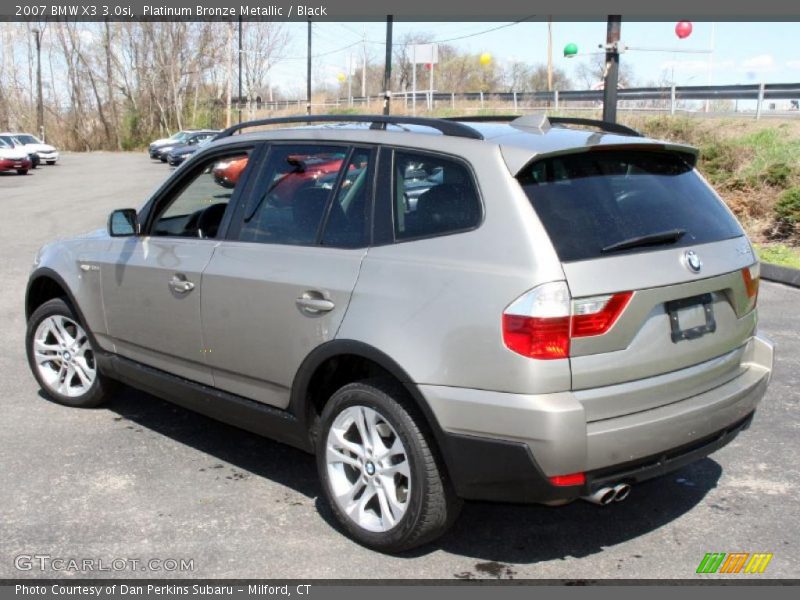 Platinum Bronze Metallic / Black 2007 BMW X3 3.0si