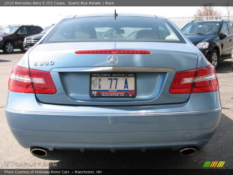 Quartz Blue Metallic / Black 2010 Mercedes-Benz E 350 Coupe