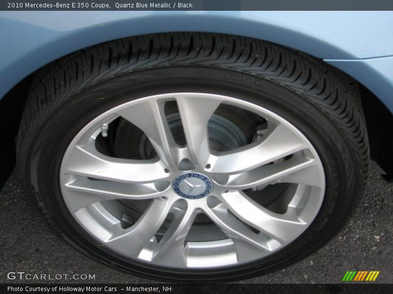Quartz Blue Metallic / Black 2010 Mercedes-Benz E 350 Coupe