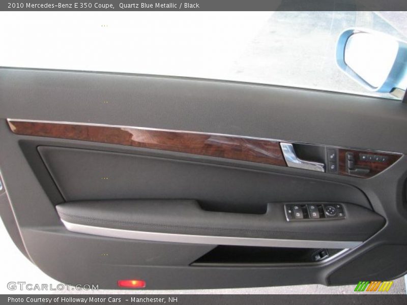 Quartz Blue Metallic / Black 2010 Mercedes-Benz E 350 Coupe