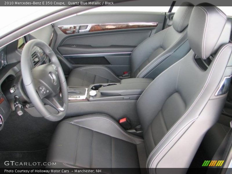 Quartz Blue Metallic / Black 2010 Mercedes-Benz E 350 Coupe