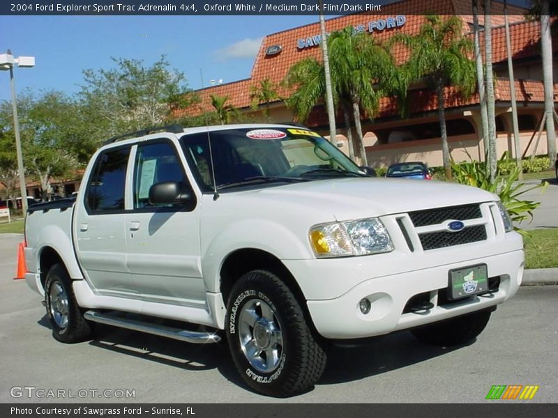 Oxford White / Medium Dark Flint/Dark Flint 2004 Ford Explorer Sport Trac Adrenalin 4x4
