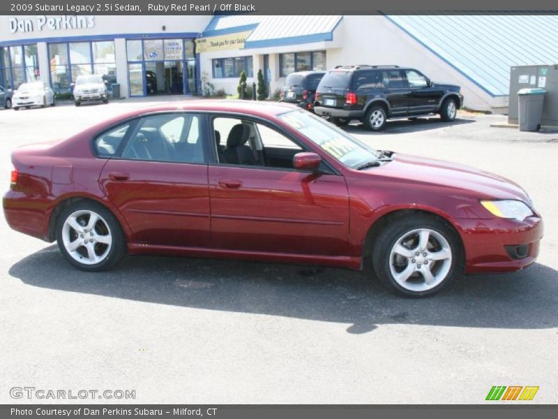 Ruby Red Pearl / Off Black 2009 Subaru Legacy 2.5i Sedan