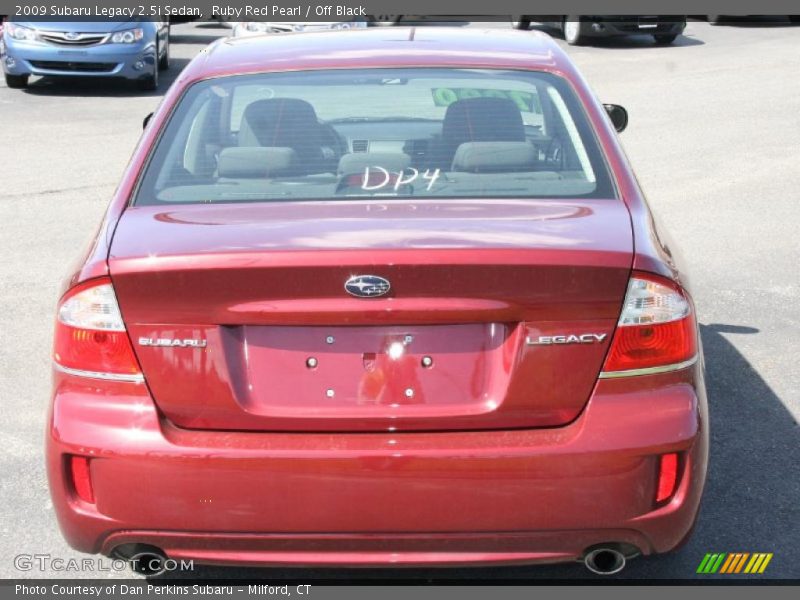 Ruby Red Pearl / Off Black 2009 Subaru Legacy 2.5i Sedan