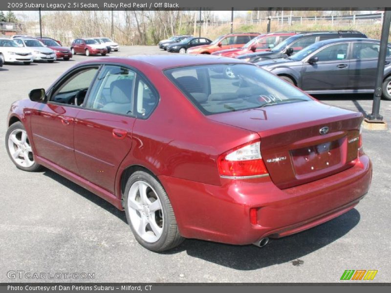 Ruby Red Pearl / Off Black 2009 Subaru Legacy 2.5i Sedan
