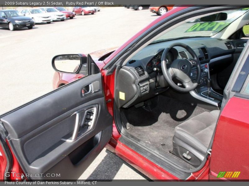 Ruby Red Pearl / Off Black 2009 Subaru Legacy 2.5i Sedan
