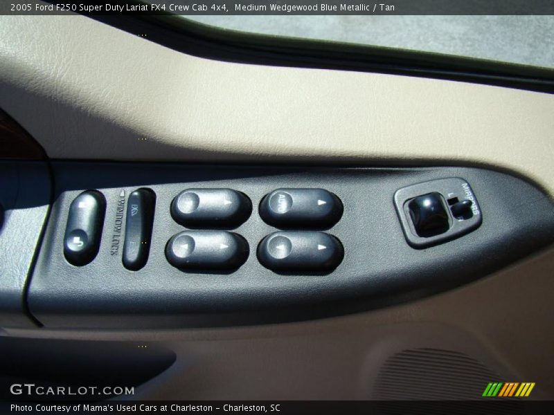 Medium Wedgewood Blue Metallic / Tan 2005 Ford F250 Super Duty Lariat FX4 Crew Cab 4x4