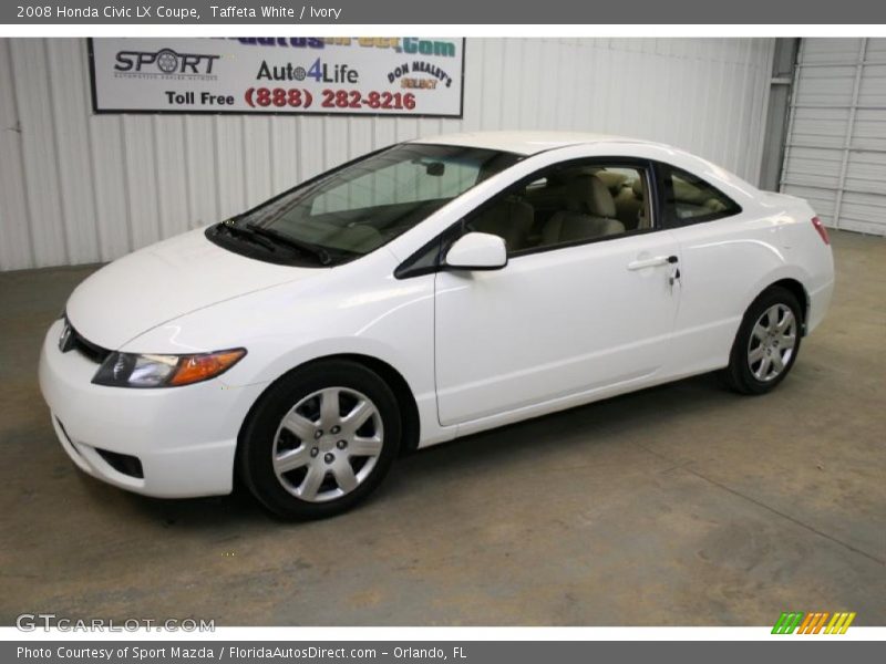 Taffeta White / Ivory 2008 Honda Civic LX Coupe