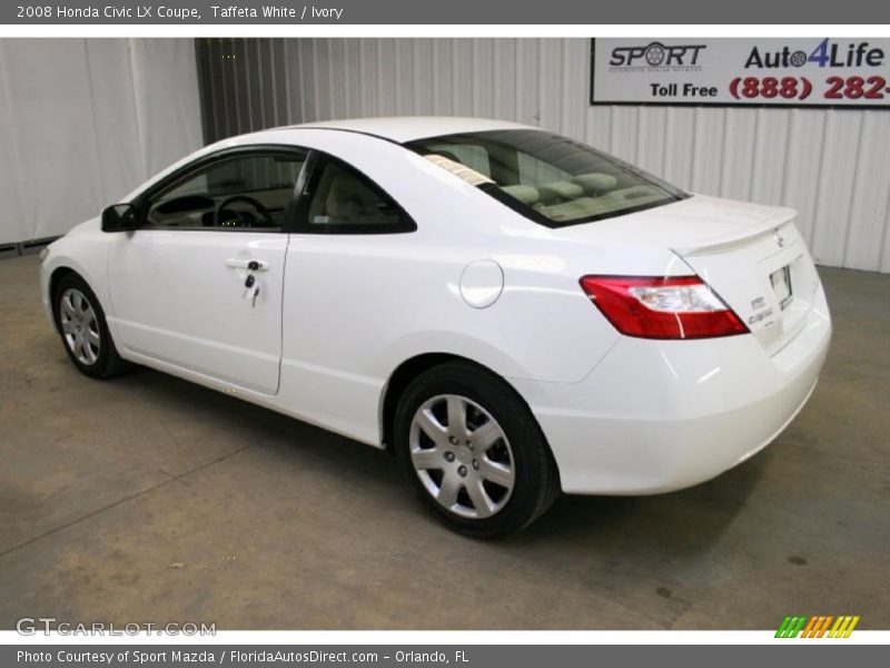 Taffeta White / Ivory 2008 Honda Civic LX Coupe