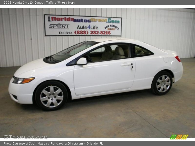 Taffeta White / Ivory 2008 Honda Civic LX Coupe