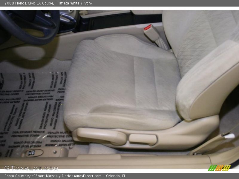 Taffeta White / Ivory 2008 Honda Civic LX Coupe
