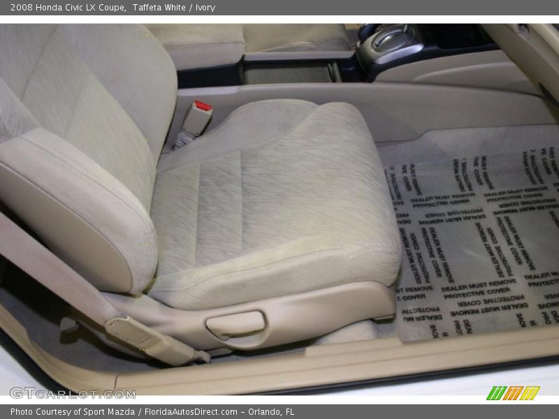 Taffeta White / Ivory 2008 Honda Civic LX Coupe