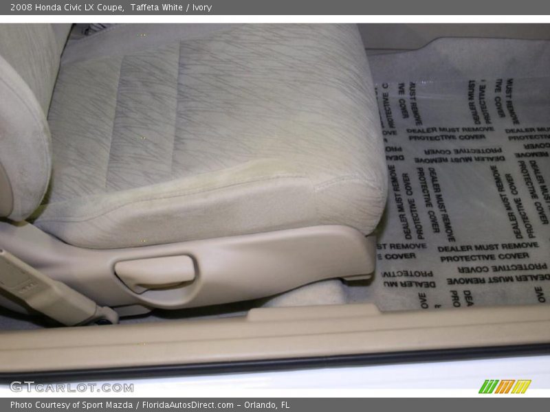 Taffeta White / Ivory 2008 Honda Civic LX Coupe