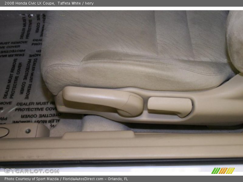 Taffeta White / Ivory 2008 Honda Civic LX Coupe