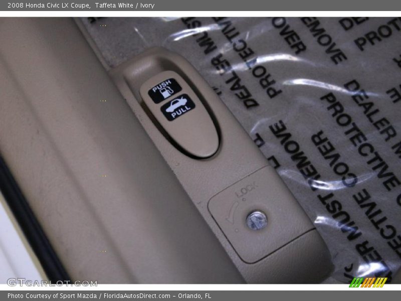Taffeta White / Ivory 2008 Honda Civic LX Coupe