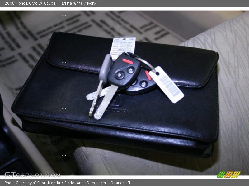 Taffeta White / Ivory 2008 Honda Civic LX Coupe