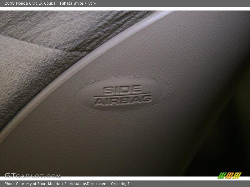 Taffeta White / Ivory 2008 Honda Civic LX Coupe