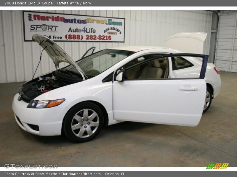 Taffeta White / Ivory 2008 Honda Civic LX Coupe