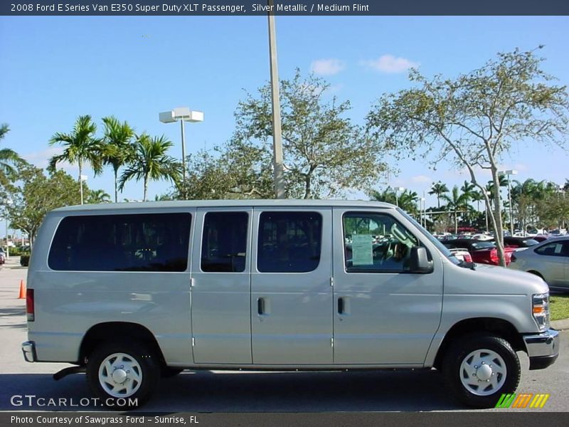 Silver Metallic / Medium Flint 2008 Ford E Series Van E350 Super Duty XLT Passenger