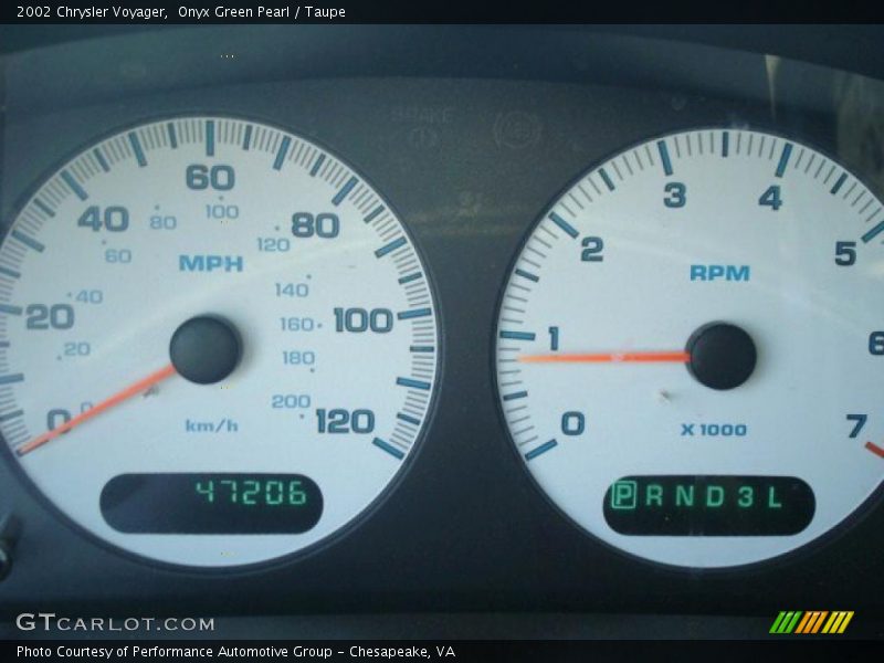 Onyx Green Pearl / Taupe 2002 Chrysler Voyager