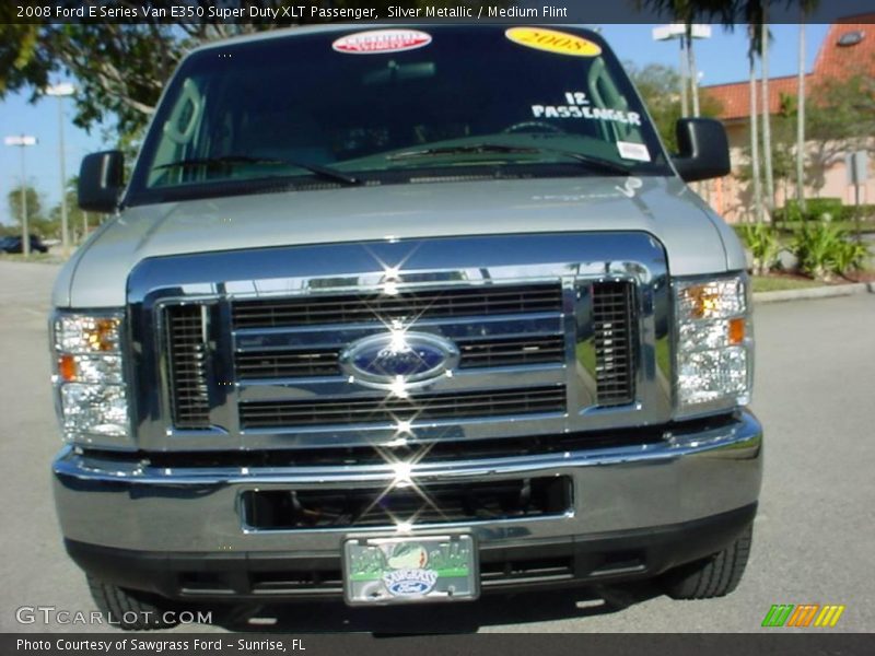 Silver Metallic / Medium Flint 2008 Ford E Series Van E350 Super Duty XLT Passenger