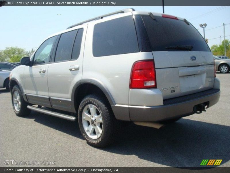 Silver Birch Metallic / Midnight Gray 2003 Ford Explorer XLT AWD