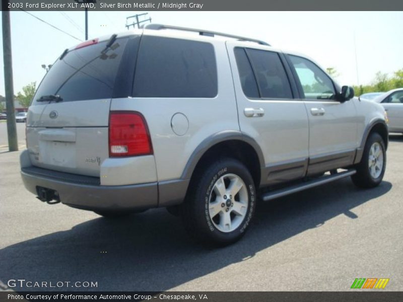 Silver Birch Metallic / Midnight Gray 2003 Ford Explorer XLT AWD