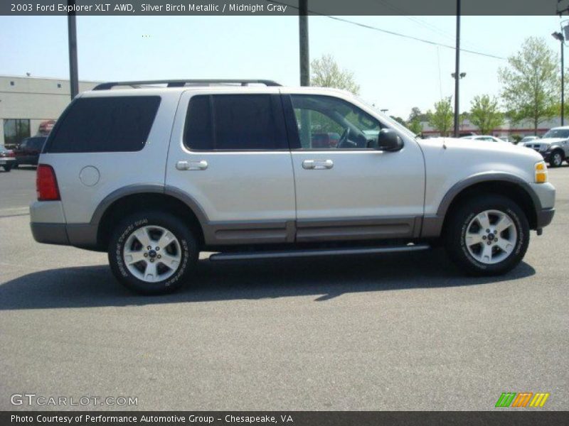Silver Birch Metallic / Midnight Gray 2003 Ford Explorer XLT AWD