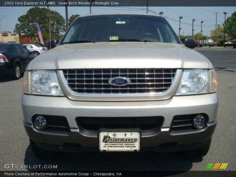 Silver Birch Metallic / Midnight Gray 2003 Ford Explorer XLT AWD
