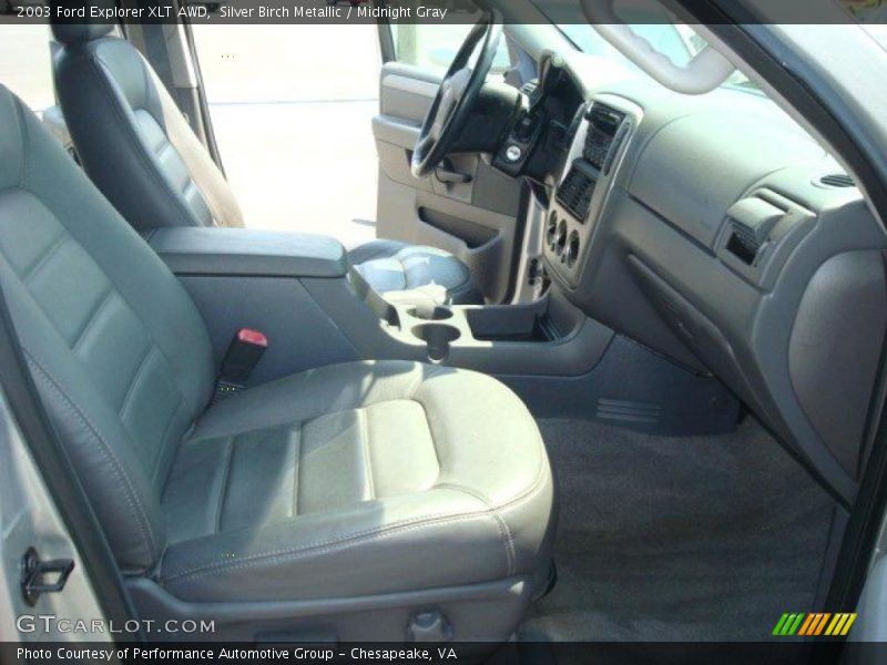 Silver Birch Metallic / Midnight Gray 2003 Ford Explorer XLT AWD