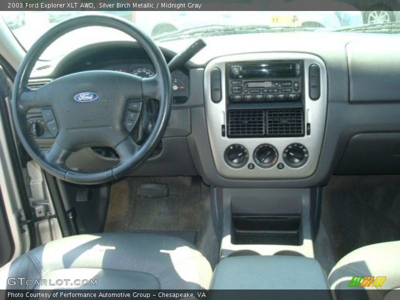 Silver Birch Metallic / Midnight Gray 2003 Ford Explorer XLT AWD
