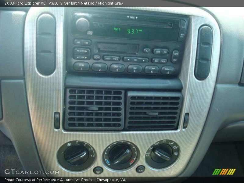 Silver Birch Metallic / Midnight Gray 2003 Ford Explorer XLT AWD
