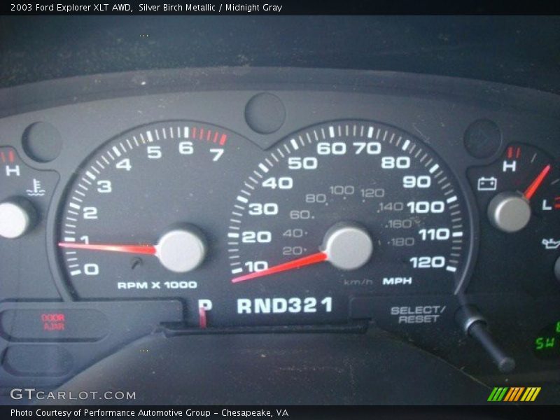 Silver Birch Metallic / Midnight Gray 2003 Ford Explorer XLT AWD