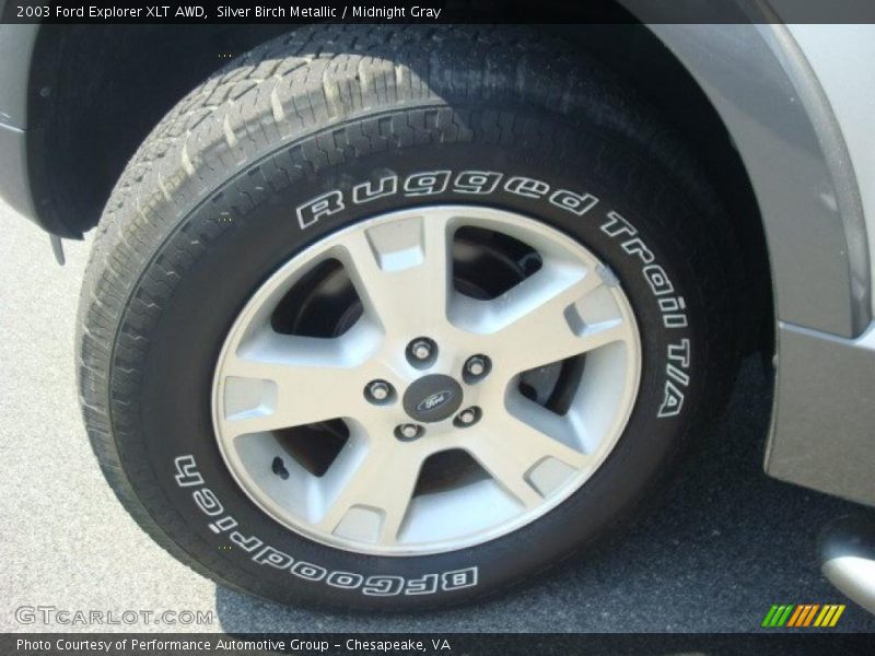 Silver Birch Metallic / Midnight Gray 2003 Ford Explorer XLT AWD