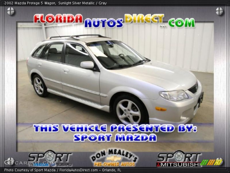 Sunlight Silver Metallic / Gray 2002 Mazda Protege 5 Wagon