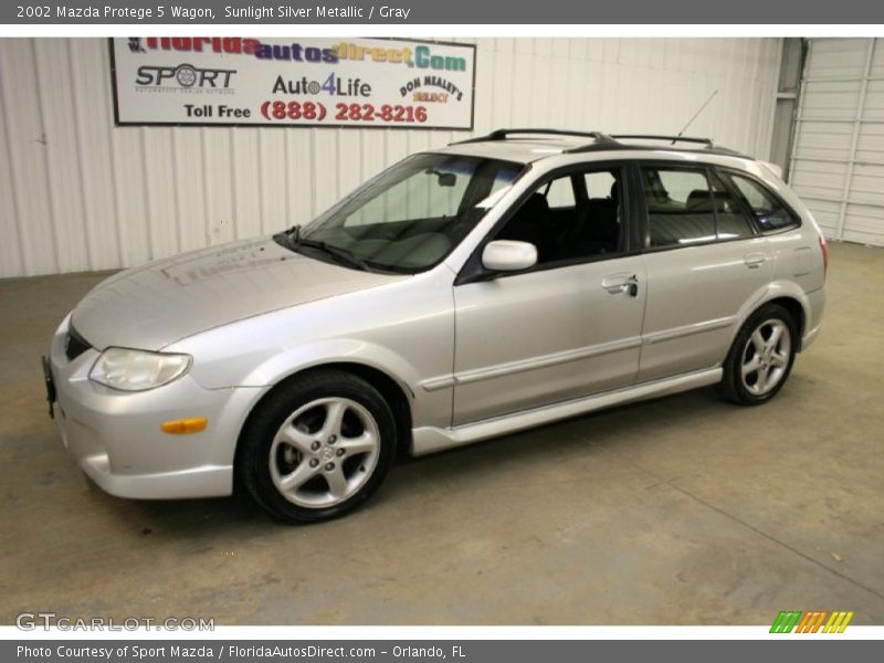Sunlight Silver Metallic / Gray 2002 Mazda Protege 5 Wagon