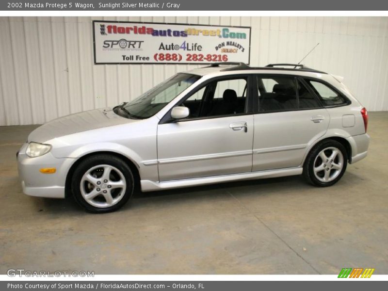 Sunlight Silver Metallic / Gray 2002 Mazda Protege 5 Wagon