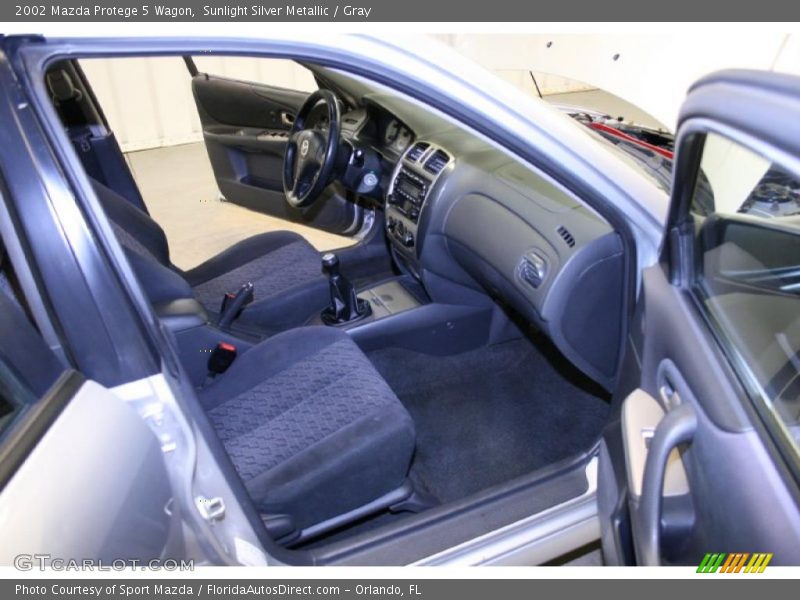 Sunlight Silver Metallic / Gray 2002 Mazda Protege 5 Wagon