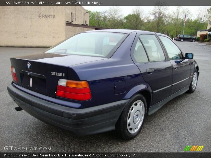 Malediven Blue Metallic / Beige 1994 BMW 3 Series 318i Sedan