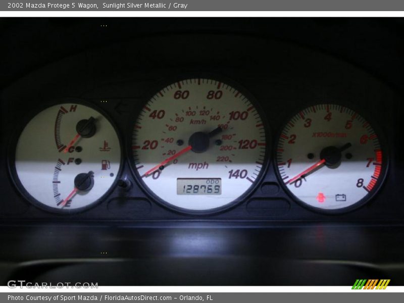 Sunlight Silver Metallic / Gray 2002 Mazda Protege 5 Wagon