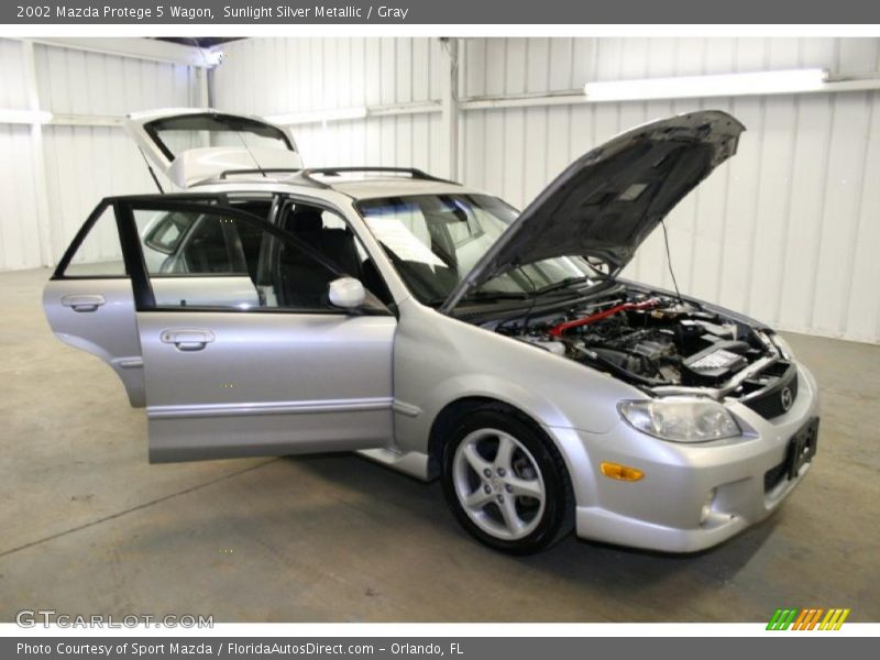 Sunlight Silver Metallic / Gray 2002 Mazda Protege 5 Wagon