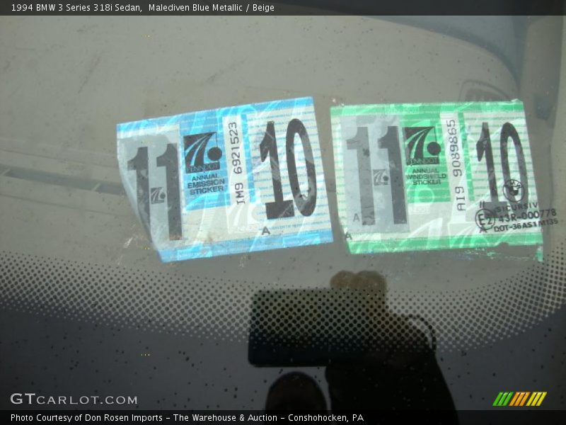 Malediven Blue Metallic / Beige 1994 BMW 3 Series 318i Sedan