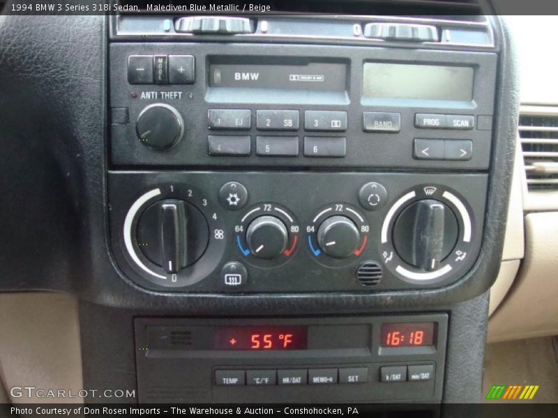 Malediven Blue Metallic / Beige 1994 BMW 3 Series 318i Sedan