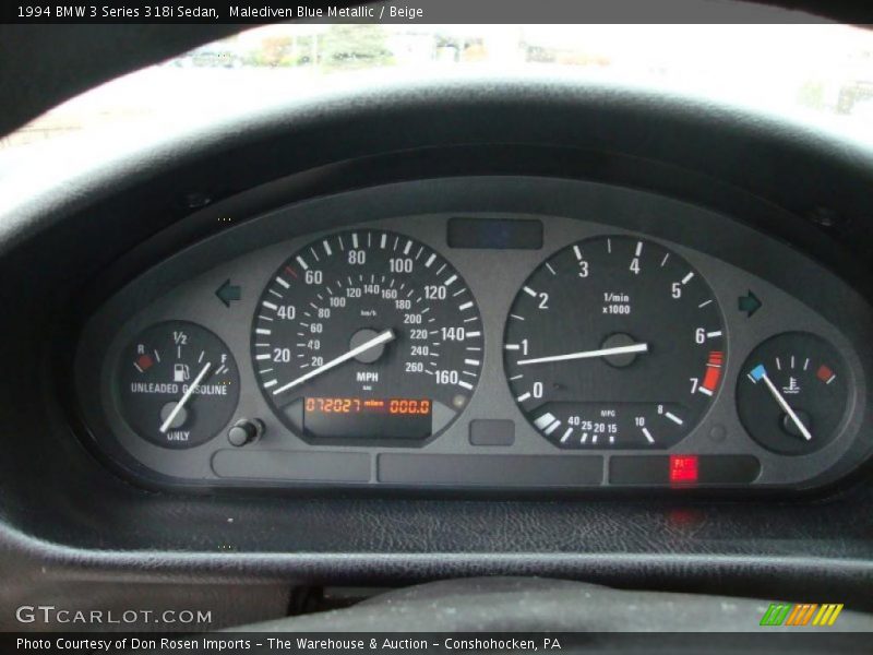 Malediven Blue Metallic / Beige 1994 BMW 3 Series 318i Sedan