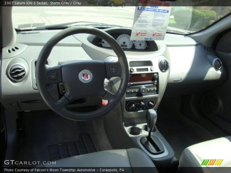 Storm Gray / Gray 2007 Saturn ION 3 Sedan