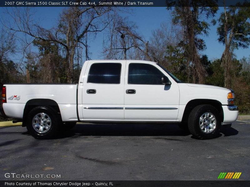 Summit White / Dark Titanium 2007 GMC Sierra 1500 Classic SLT Crew Cab 4x4