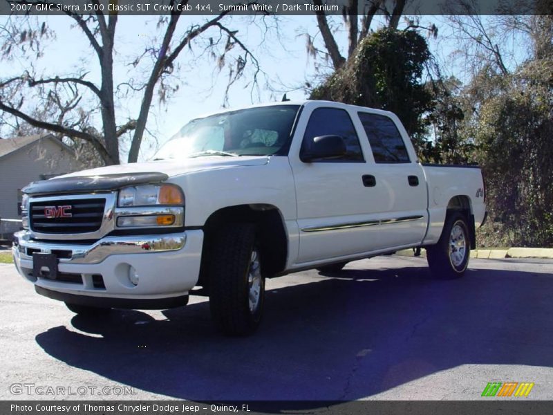 Summit White / Dark Titanium 2007 GMC Sierra 1500 Classic SLT Crew Cab 4x4