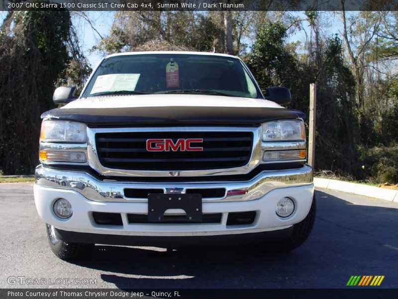 Summit White / Dark Titanium 2007 GMC Sierra 1500 Classic SLT Crew Cab 4x4