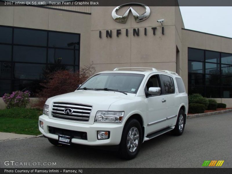 Tuscan Pearl / Graphite Black 2007 Infiniti QX 56 4WD