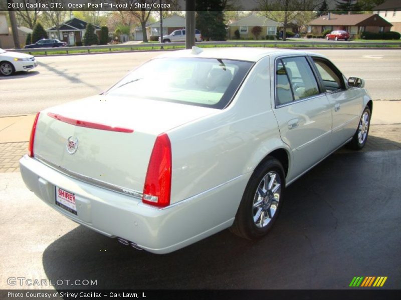 Ocean Pearl Tri-coat / Shale/Cocoa 2010 Cadillac DTS